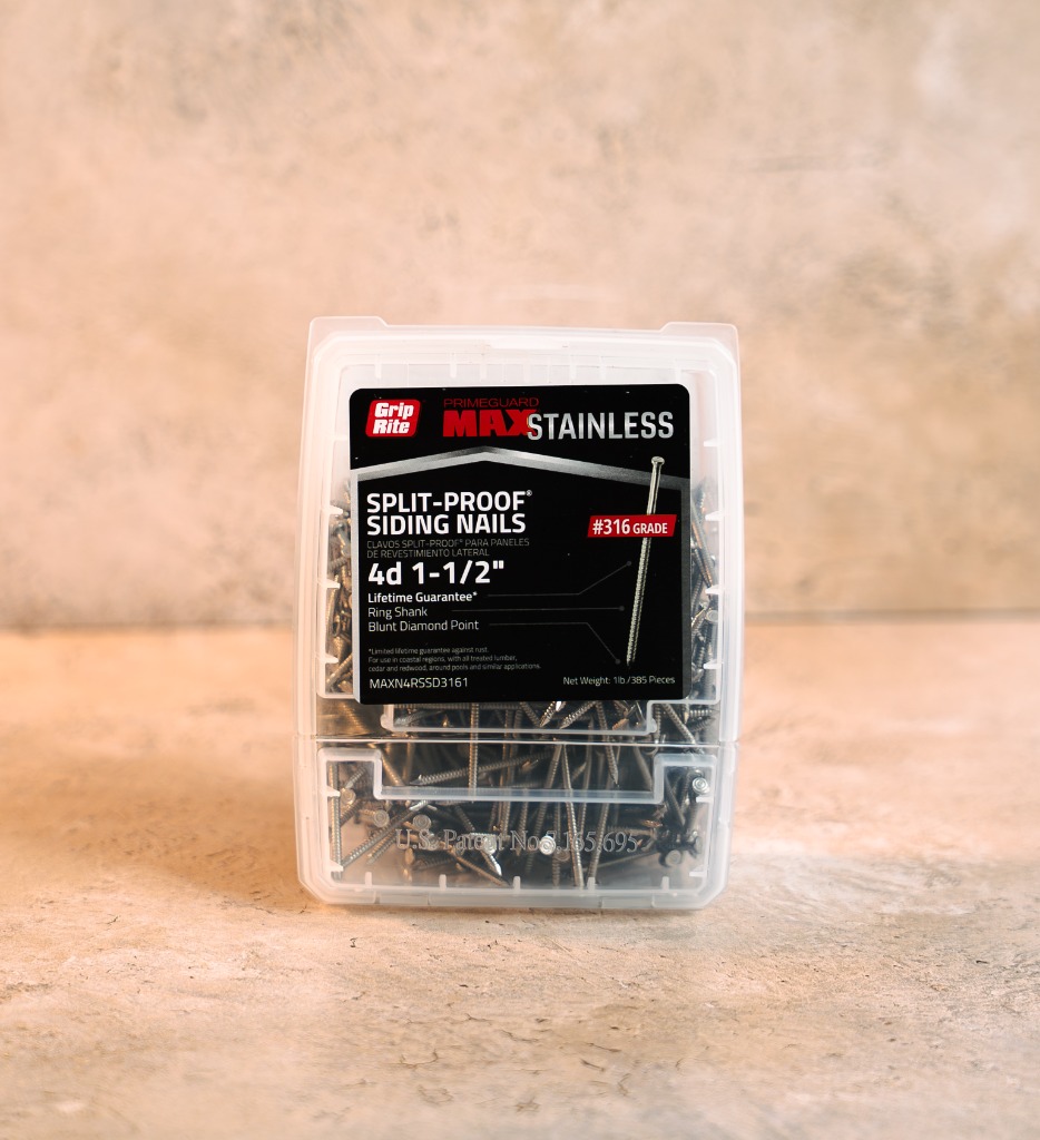 Grip-Rite PrimeGuard MAX 316 grade stainless steel siding nails tub