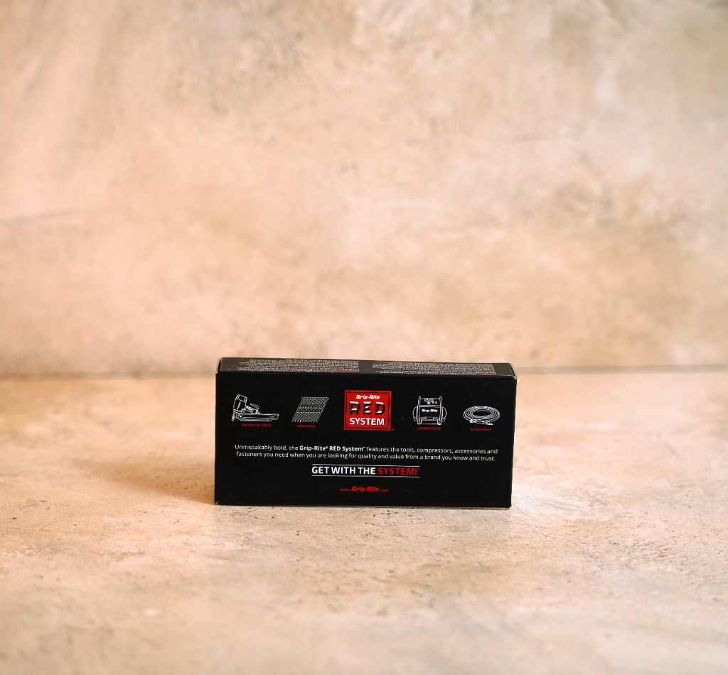 Grip-Rite RED System professional collated finish nails box back