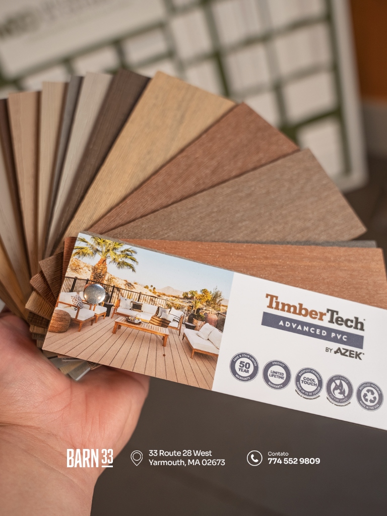 TIMBERTECH Advanced PVC decking color swatch fan display